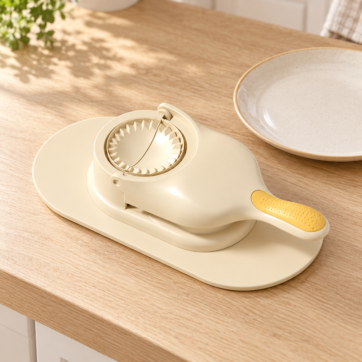 Dumpling Press — Cream — styled scene — product illustration