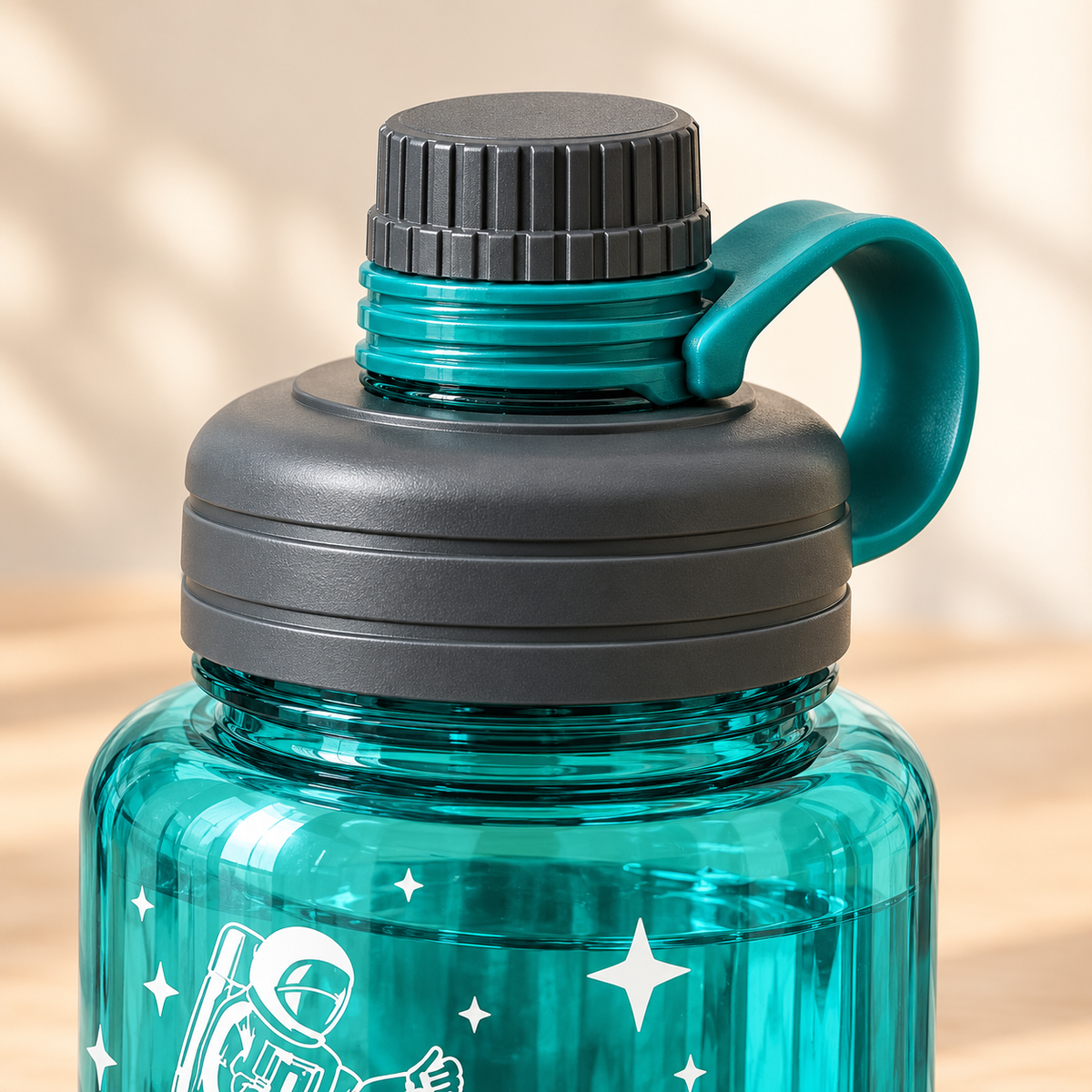 Carry-Handle Water Bottle — Teal — product detail — product illustration