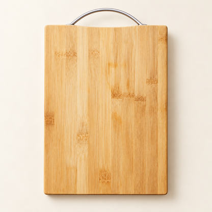 Bamboo Cutting Board with Carry Handle — product view — product illustration