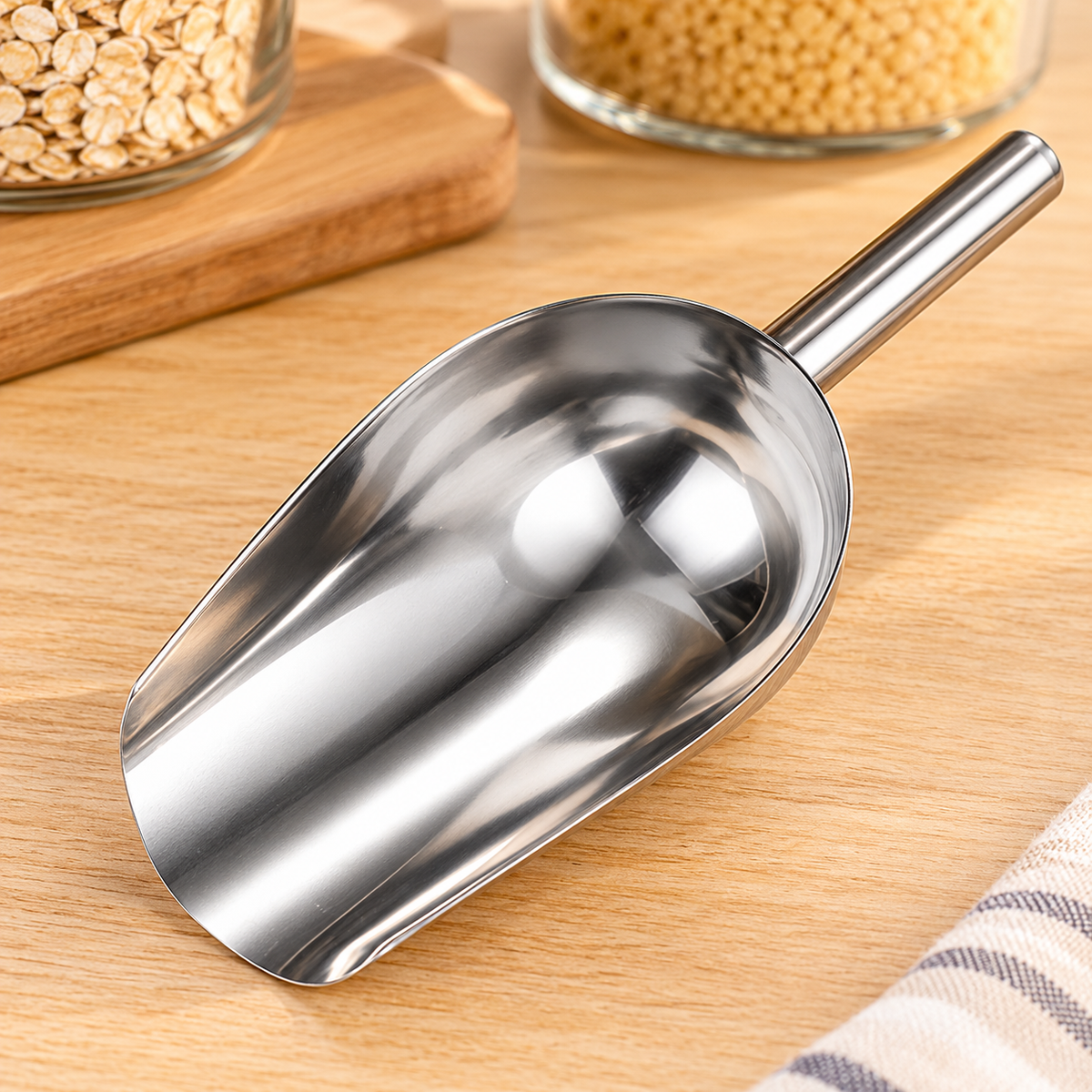 Multipurpose Food Scoop — Silver — product detail — product illustration